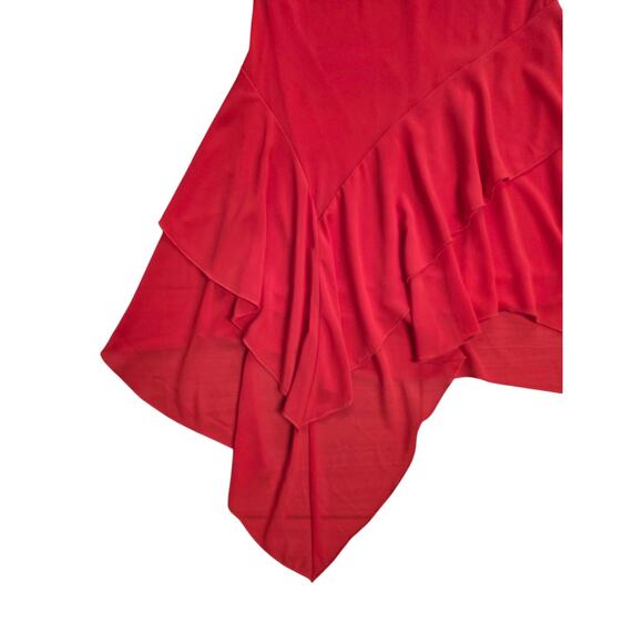 SPEECHLESS Red Tango bottom Ruffle Back Criss-Cross Dress - Picture 3 of 5